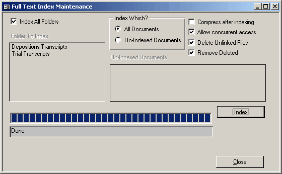 Index Screen